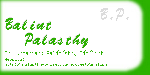 balint palasthy business card